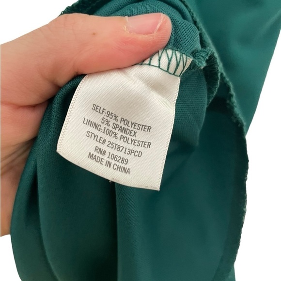 Francesca’s Alya Green Open Keyhole Back Mini Dress Medium - Picture 3 of 6